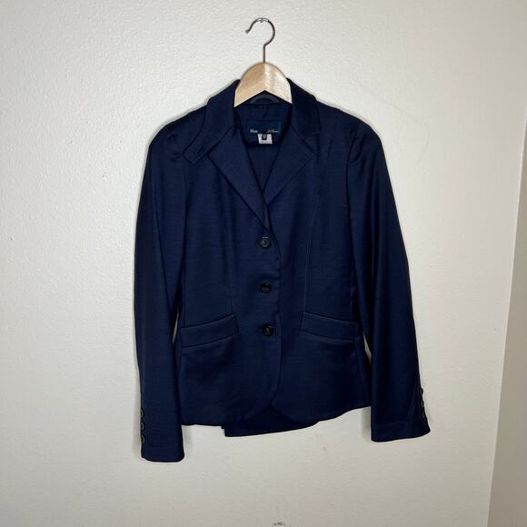 Les Copains Blue Suit Pants and Jacket 42 - Picture 2 of 13